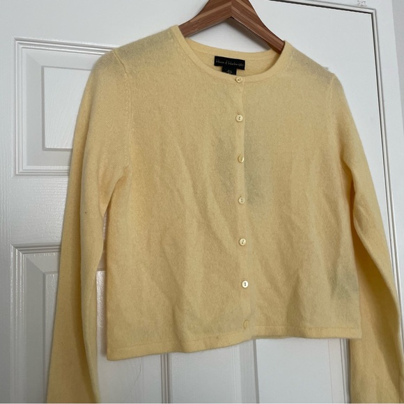 House of Harlow 1960 Yellow Cashmere Cardigan - Picture 2 of 5